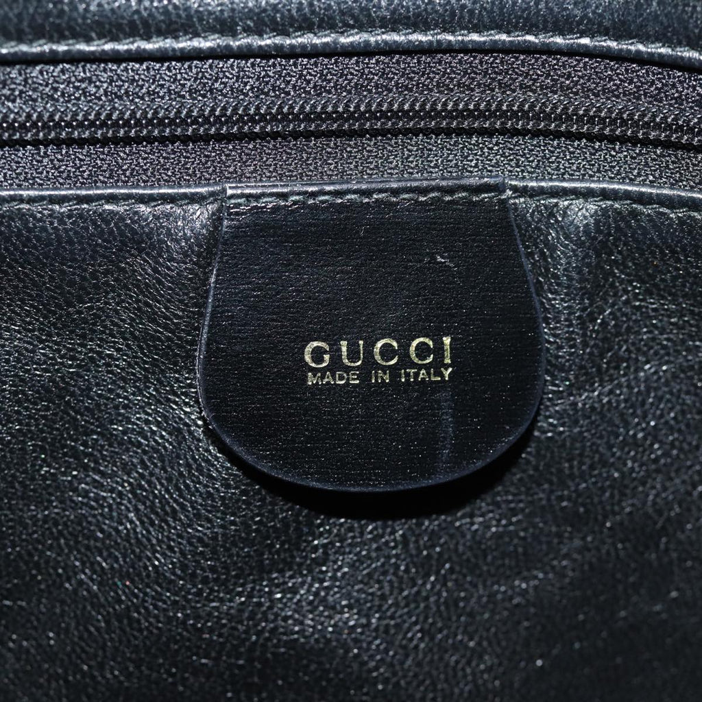 GUCCI Hand Bag Enamel Black 001 1638 2615 75960