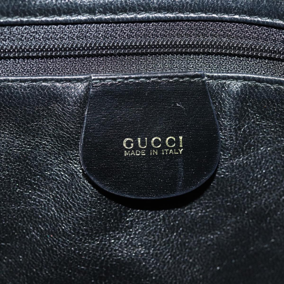 GUCCI Hand Bag Enamel Black 001 1638 2615 75960