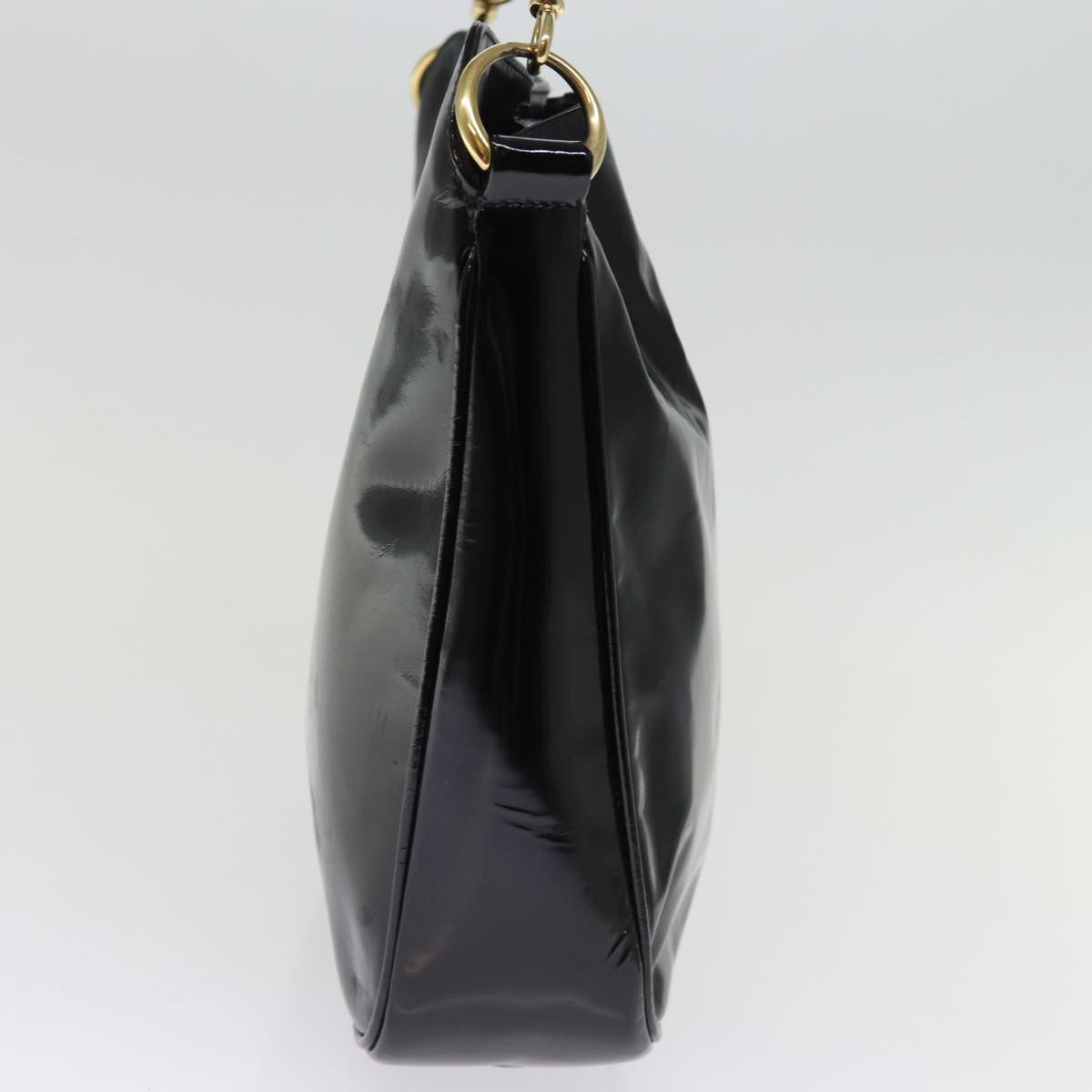 GUCCI Hand Bag Enamel Black 001 1638 2615 75960
