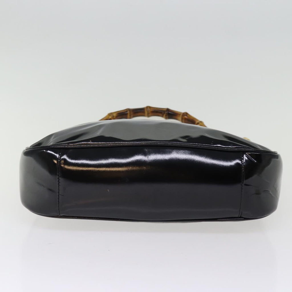 GUCCI Hand Bag Enamel Black 001 1638 2615 75960