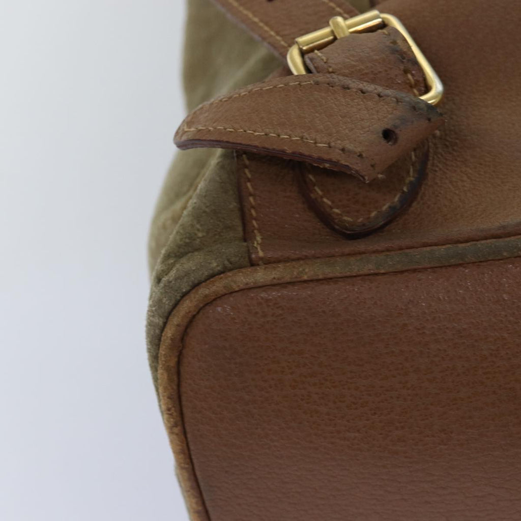 GUCCI Bamboo Backpack Suede Beige 003 2058 0016 75961