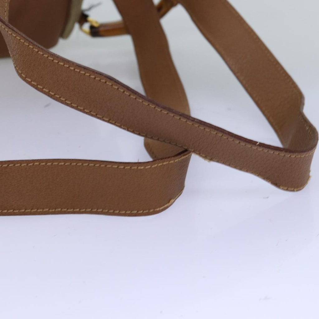GUCCI Bamboo Backpack Suede Beige 003 2058 0016 75961