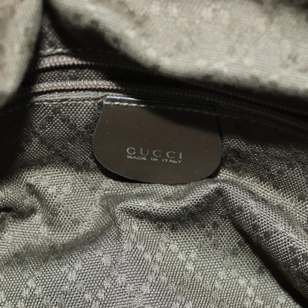 GUCCI Bamboo Hand Bag Nylon Khaki 000 2296 0531 75963