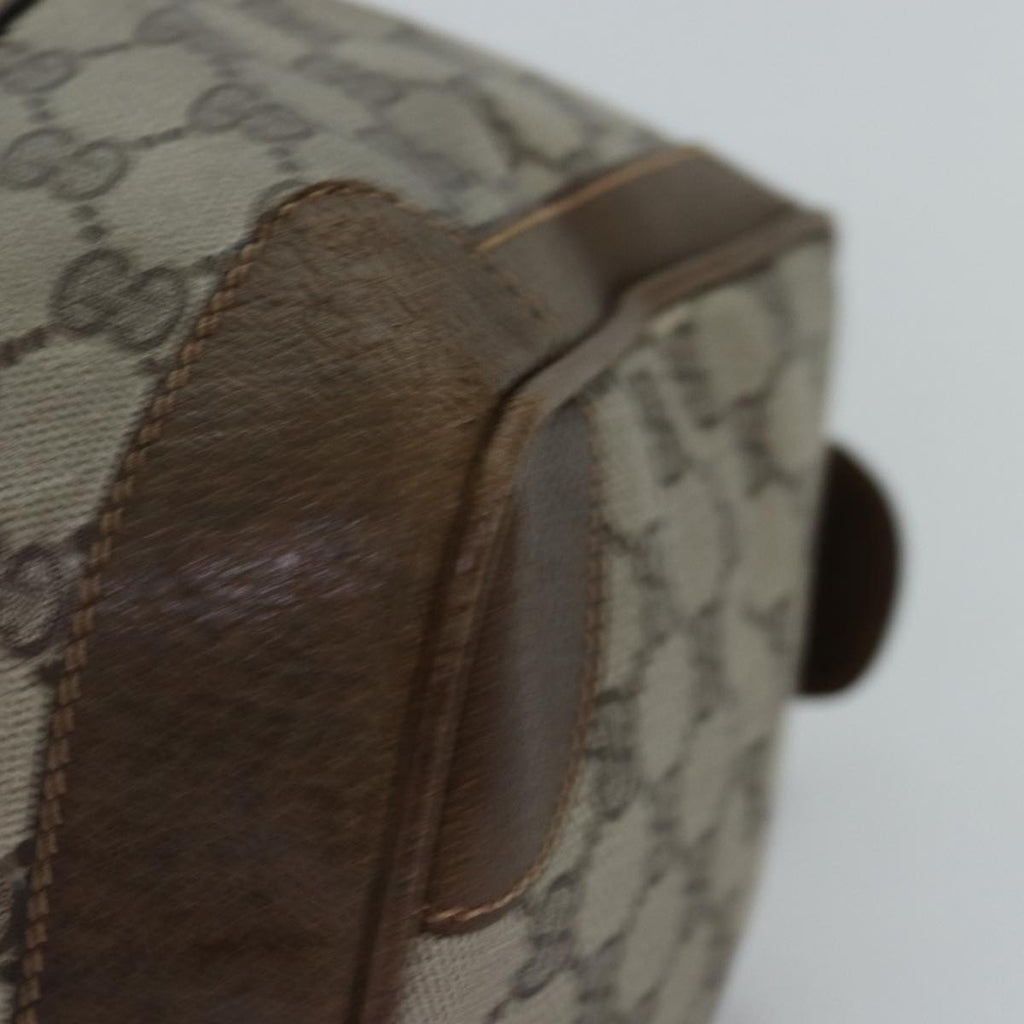 GUCCI GG Supreme Web Sherry Line Boston Bag PVC Beige Red Green 75964