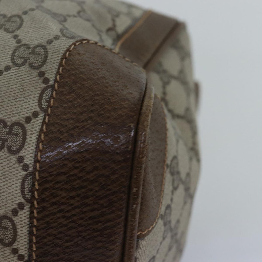 GUCCI GG Supreme Web Sherry Line Boston Bag PVC Beige Red Green 75964