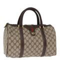 GUCCI GG Supreme Web Sherry Line Boston Bag PVC Beige Red 40 02 007 75965