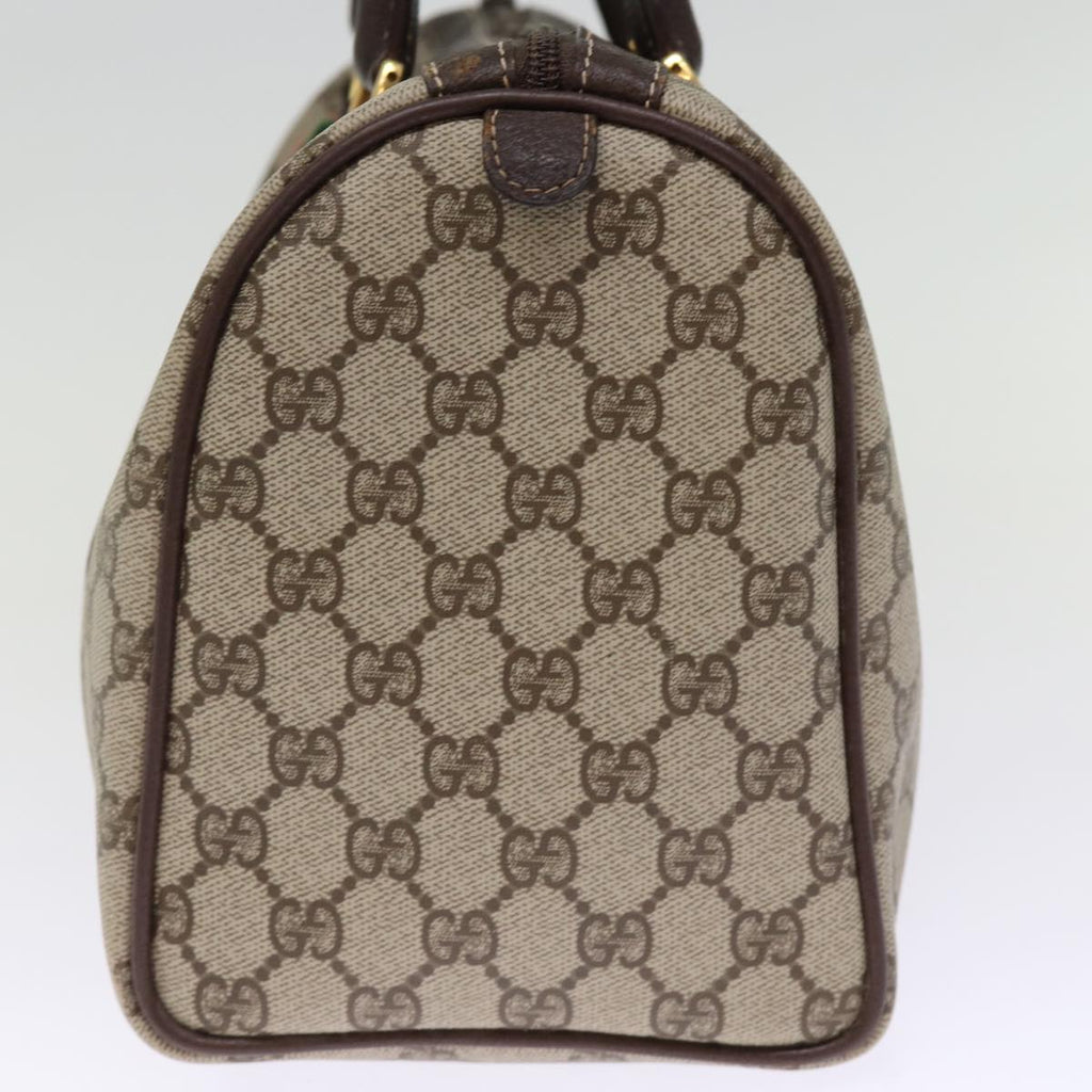 GUCCI GG Supreme Web Sherry Line Boston Bag PVC Beige Red 40 02 007 75965