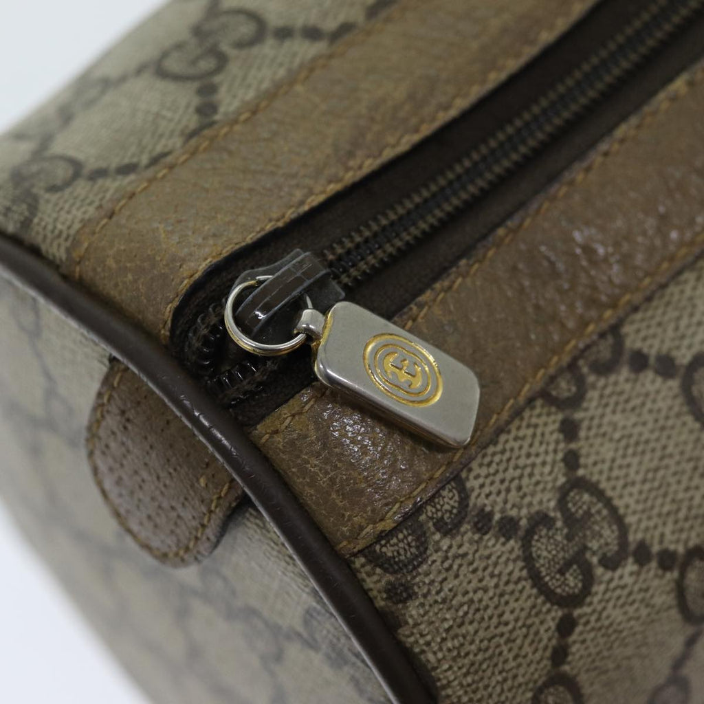 GUCCI GG Supreme Web Sherry Line Boston Bag PVC Beige Red 116 02 006 75968