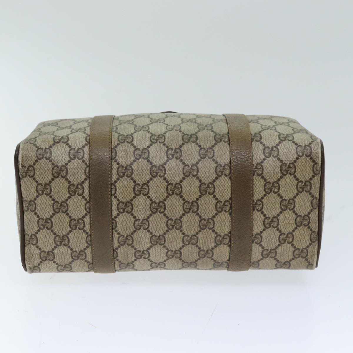 GUCCI GG Supreme Web Sherry Line Boston Bag PVC Beige Red 116 02 006 75968