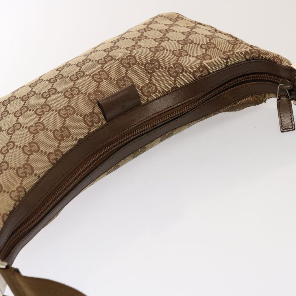GUCCI GG Canvas Shoulder Bag Beige 35098 75971