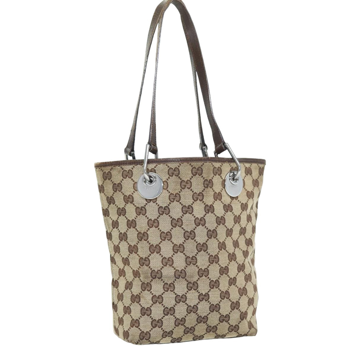 GUCCI GG Canvas Tote Bag Beige 120840 75972
