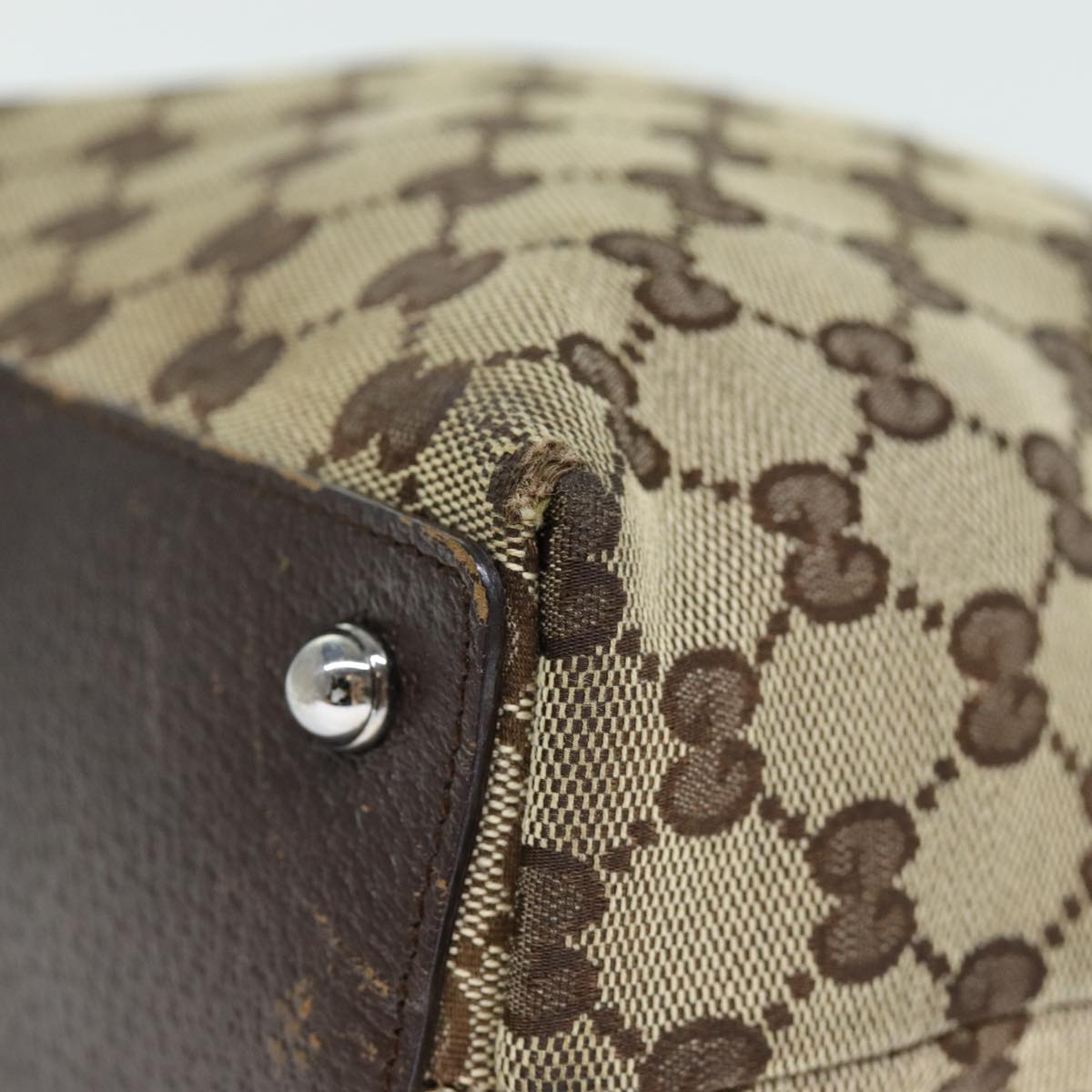 GUCCI GG Canvas Tote Bag Beige 120840 75972