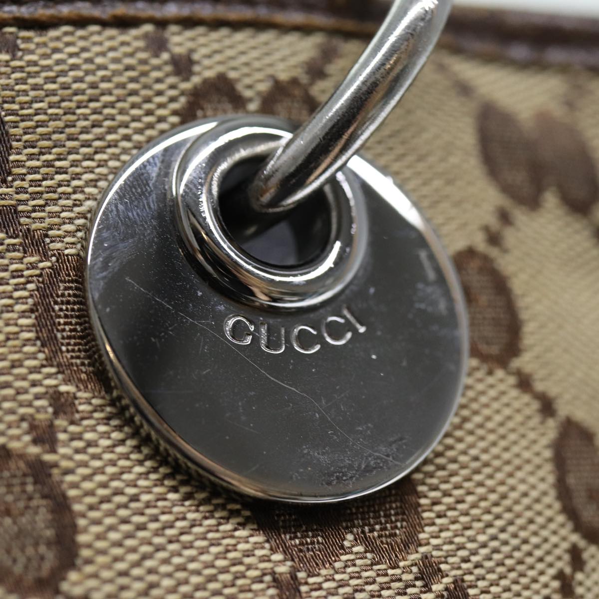 GUCCI GG Canvas Tote Bag Beige 120840 75972