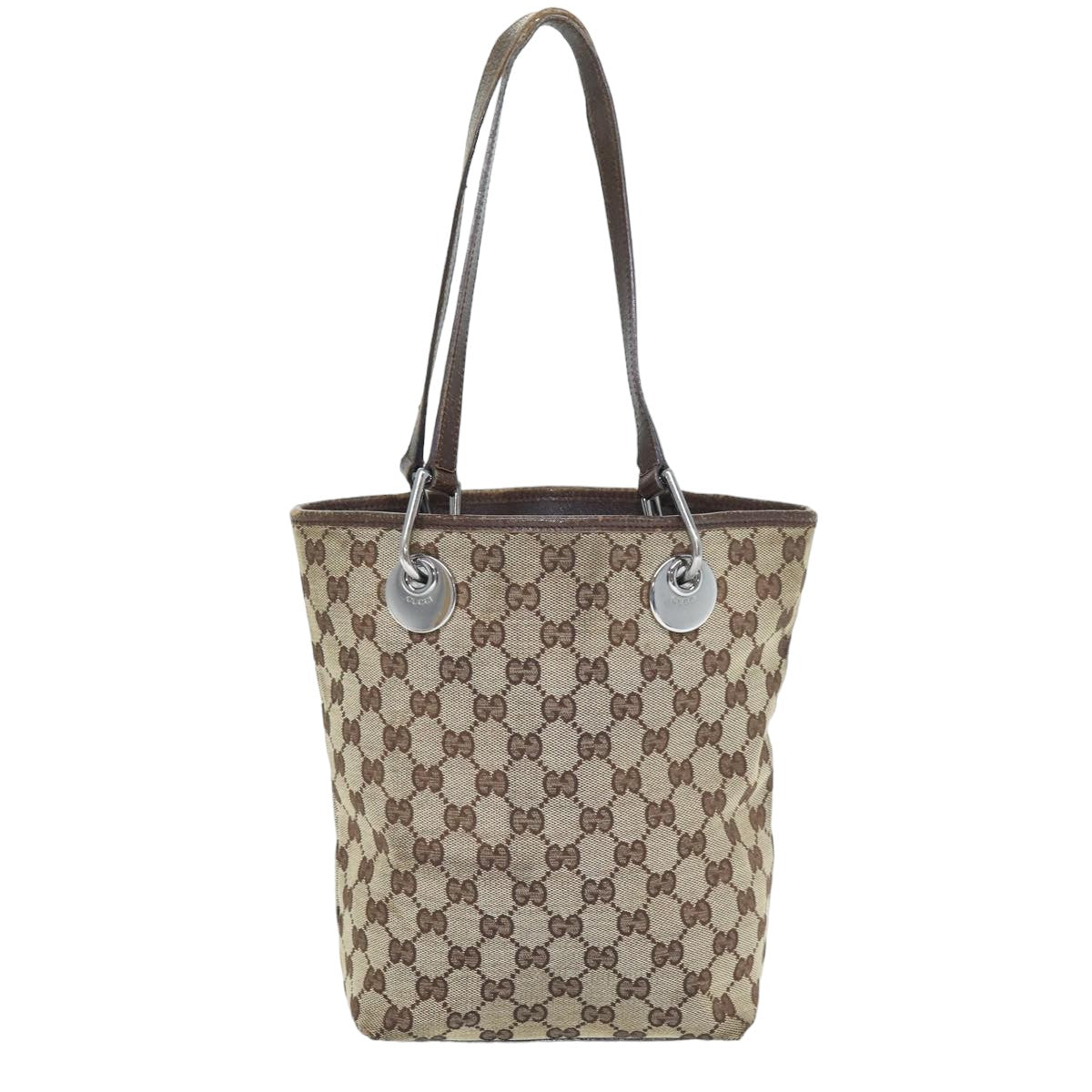 GUCCI GG Canvas Tote Bag Beige 120840 75972