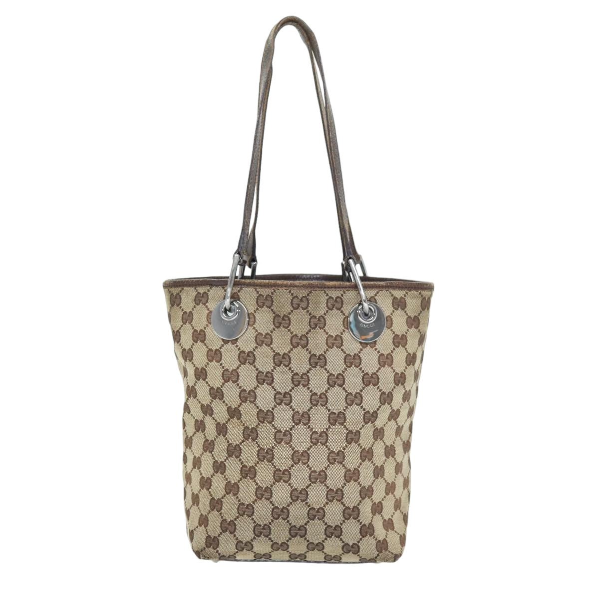 GUCCI GG Canvas Tote Bag Beige 120840 75972