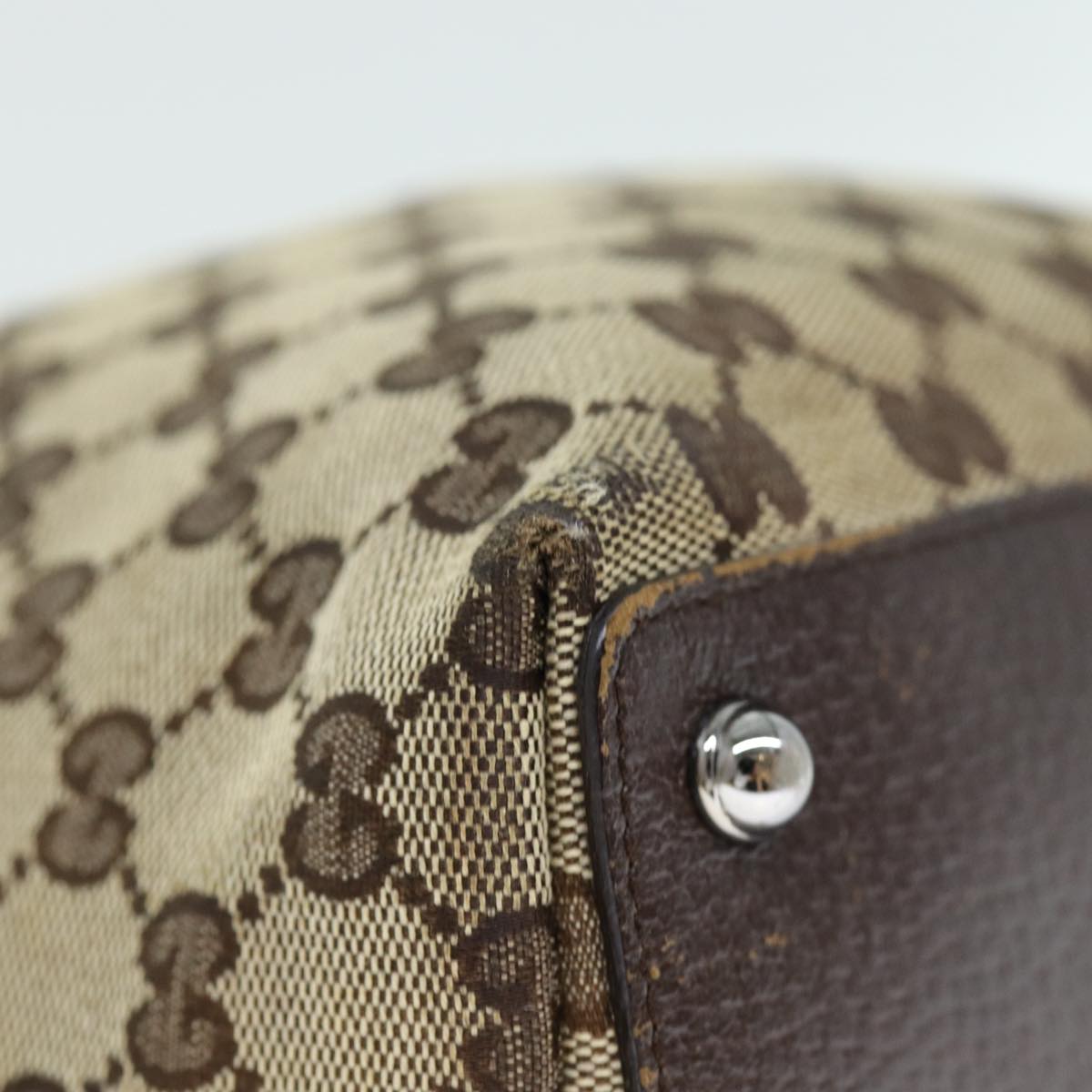 GUCCI GG Canvas Tote Bag Beige 120840 75972