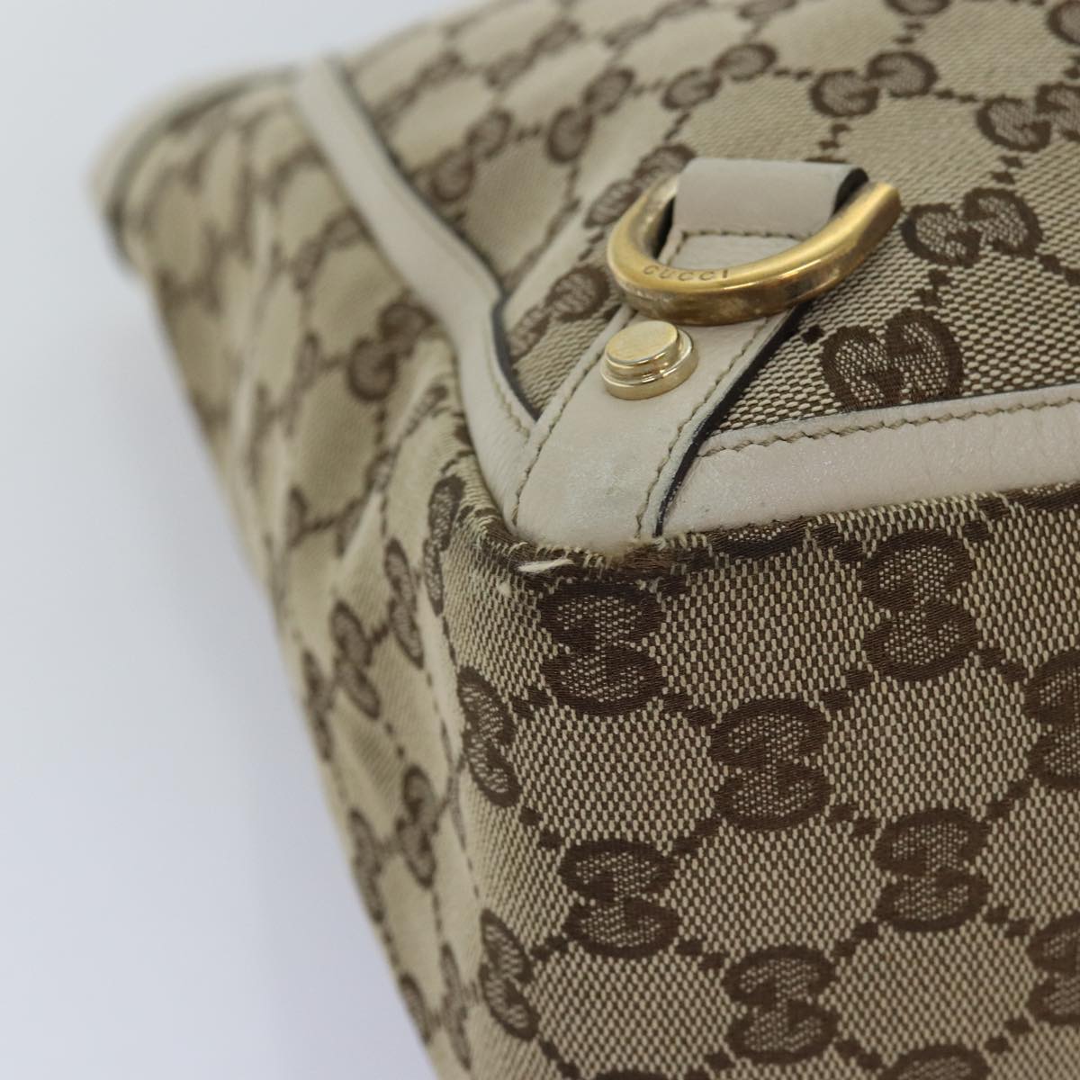 GUCCI GG Canvas Tote Bag Beige 141472 75973