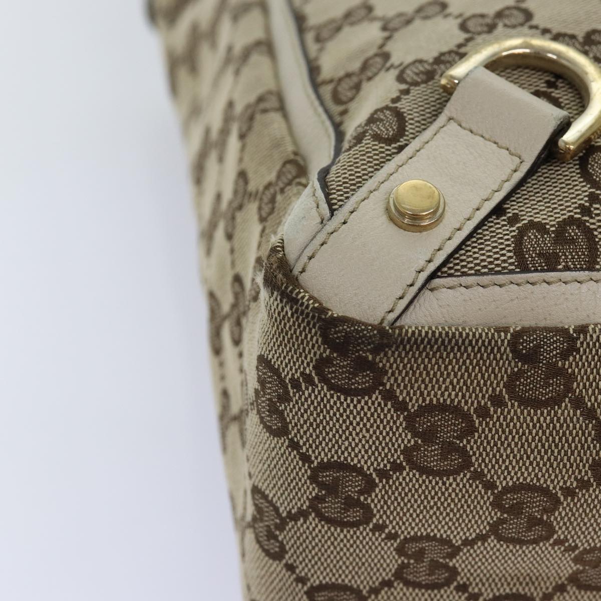 GUCCI GG Canvas Tote Bag Beige 141472 75973