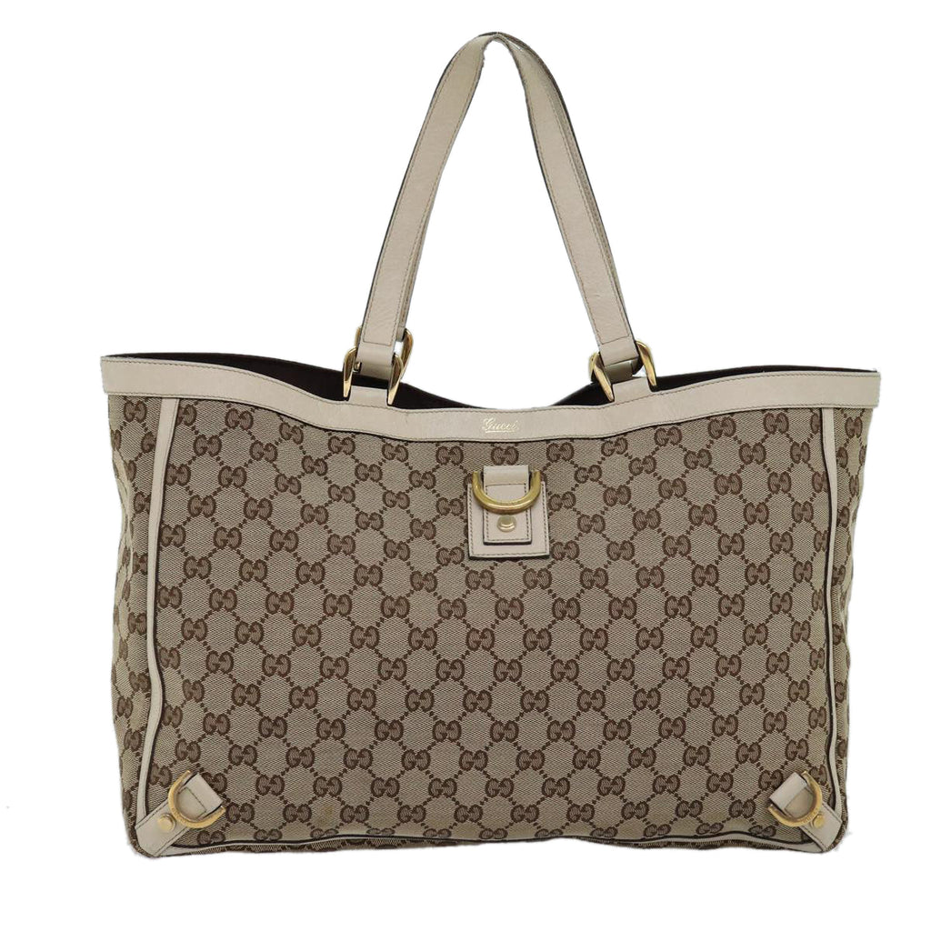 GUCCI GG Canvas Tote Bag Beige 141472 75973