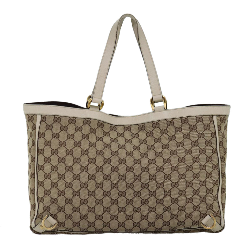 GUCCI GG Canvas Tote Bag Beige 141472 75973