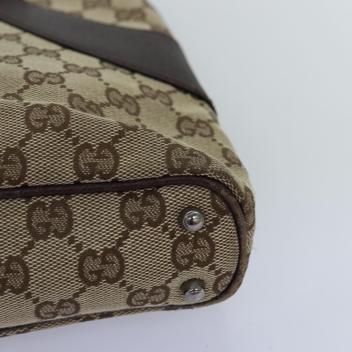 GUCCI GG Canvas Tote Bag Beige 113015 75974