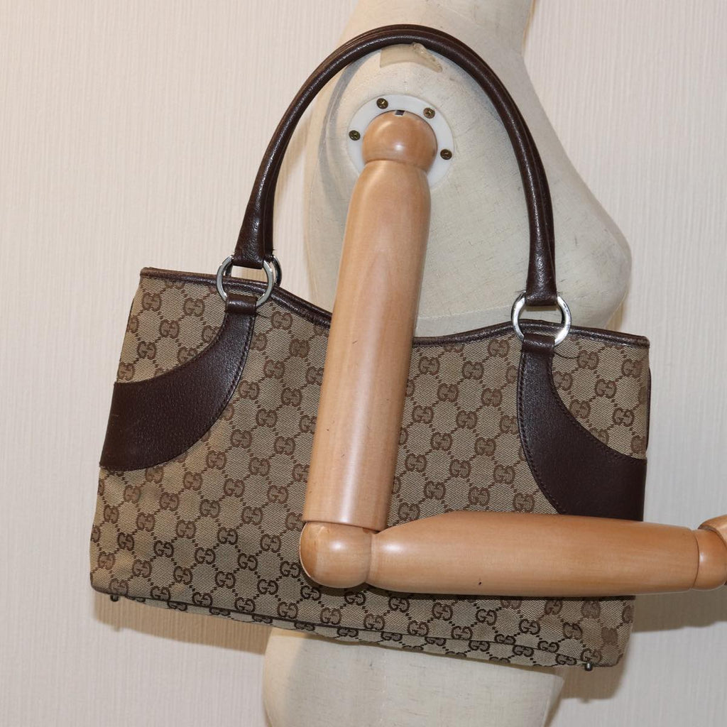 GUCCI GG Canvas Tote Bag Beige 113015 75974