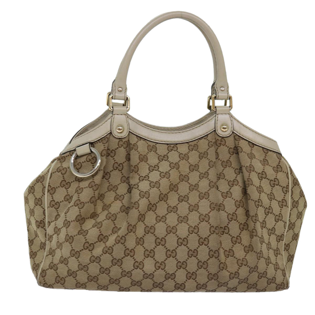 GUCCI GG Canvas Tote Bag Beige 211944 75975