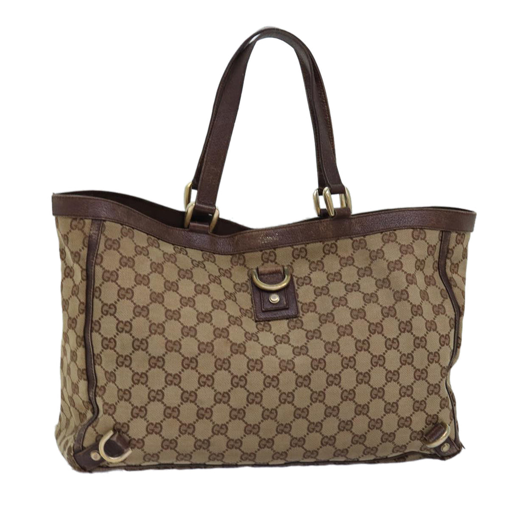 GUCCI GG Canvas Tote Bag Beige 141472 75977