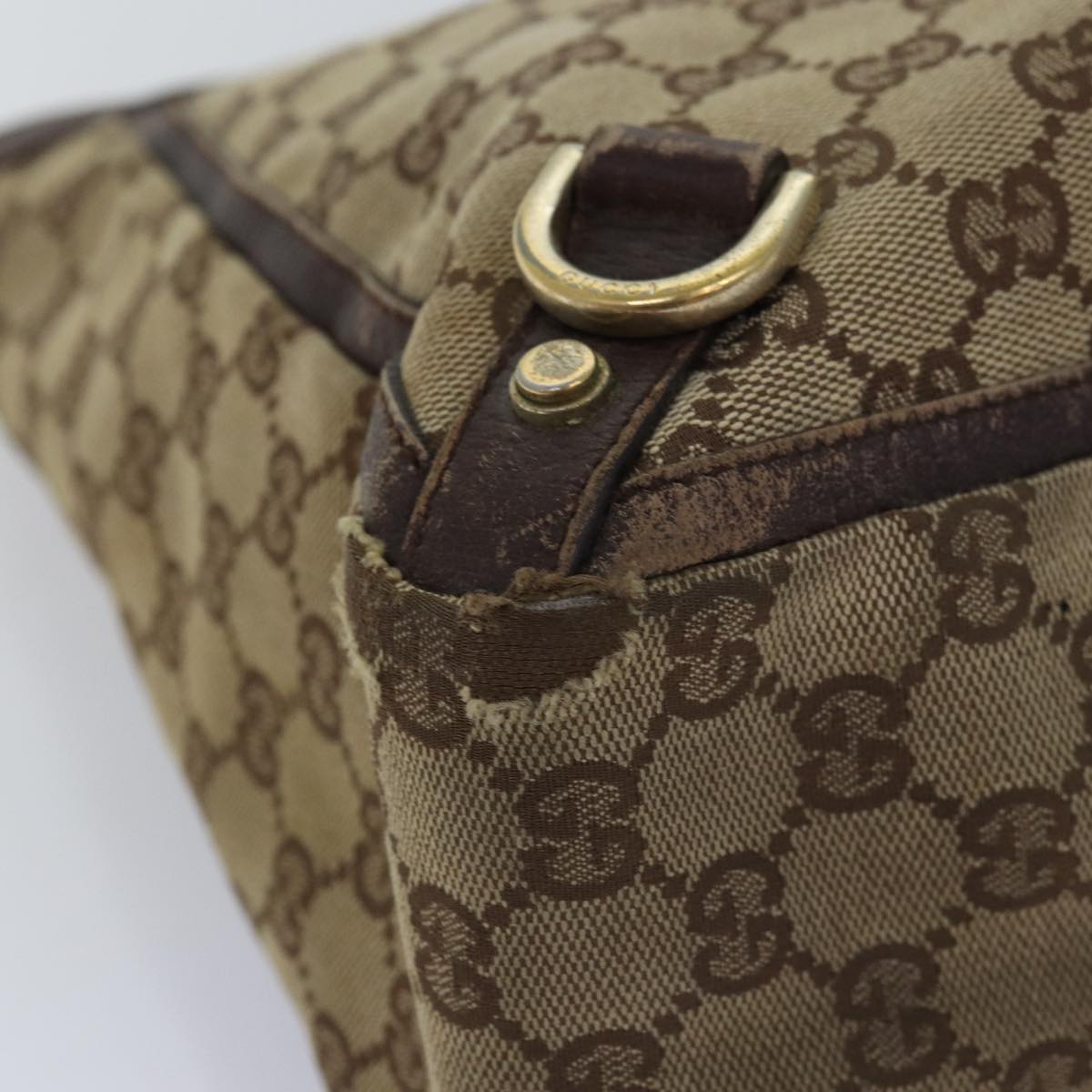 GUCCI GG Canvas Tote Bag Beige 141472 75977