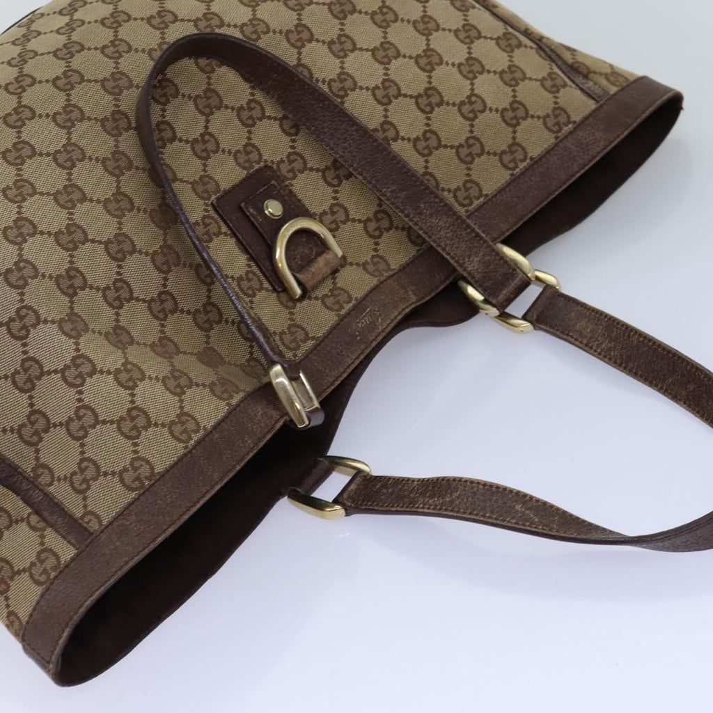 GUCCI GG Canvas Tote Bag Beige 141472 75977