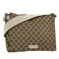 GUCCI GG Canvas Shoulder Bag Beige 146236 75978