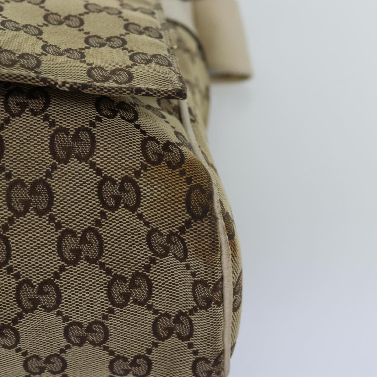 GUCCI GG Canvas Shoulder Bag Beige 146236 75978