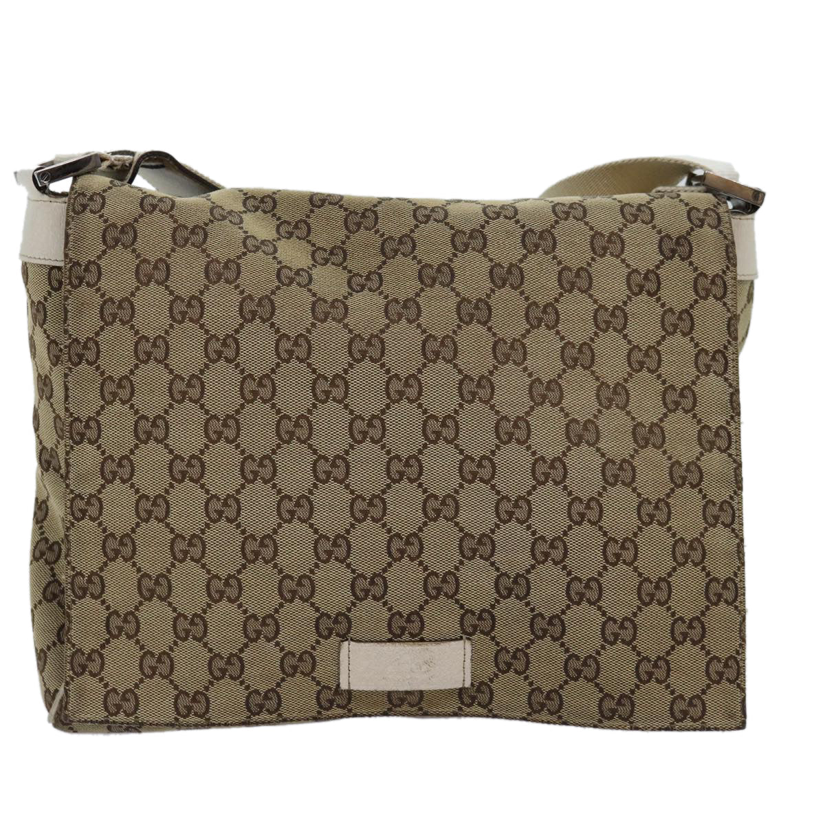 GUCCI GG Canvas Shoulder Bag Beige 146236 75978