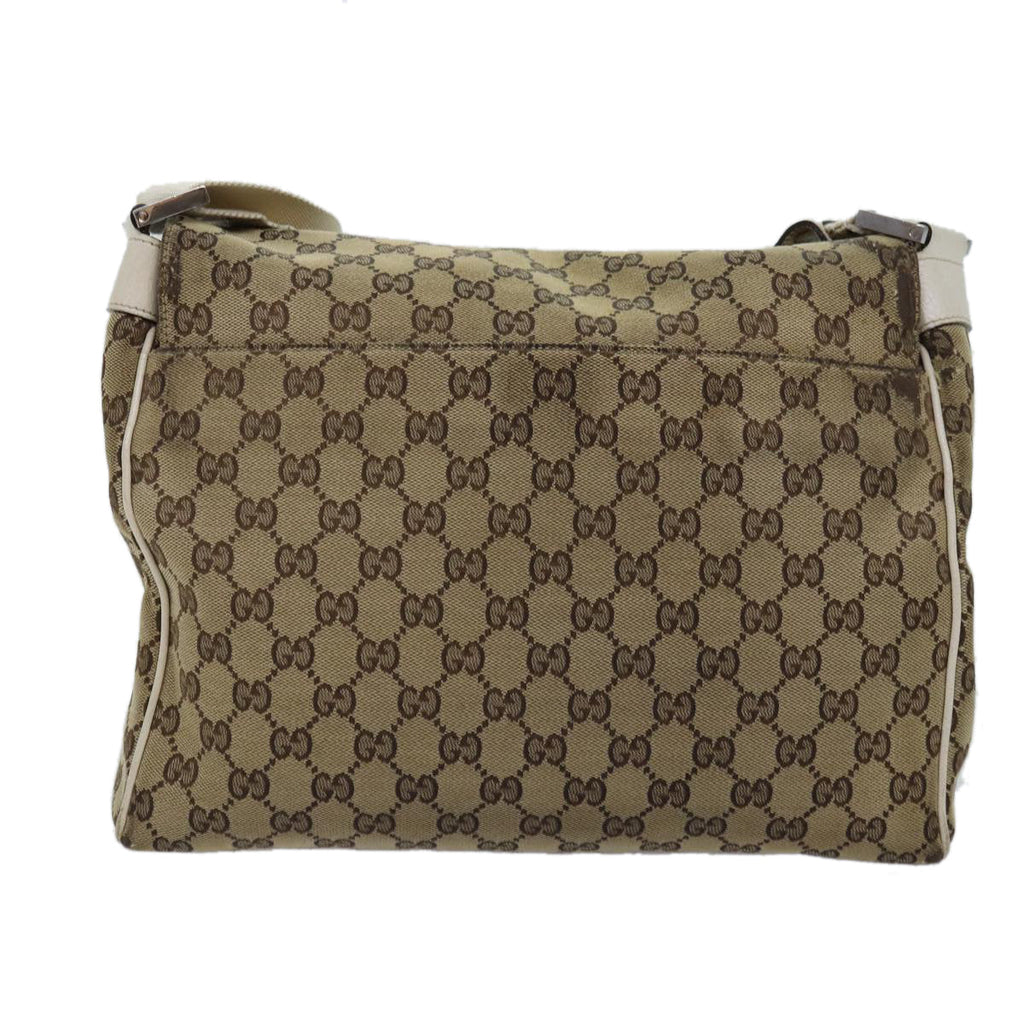 GUCCI GG Canvas Shoulder Bag Beige 146236 75978