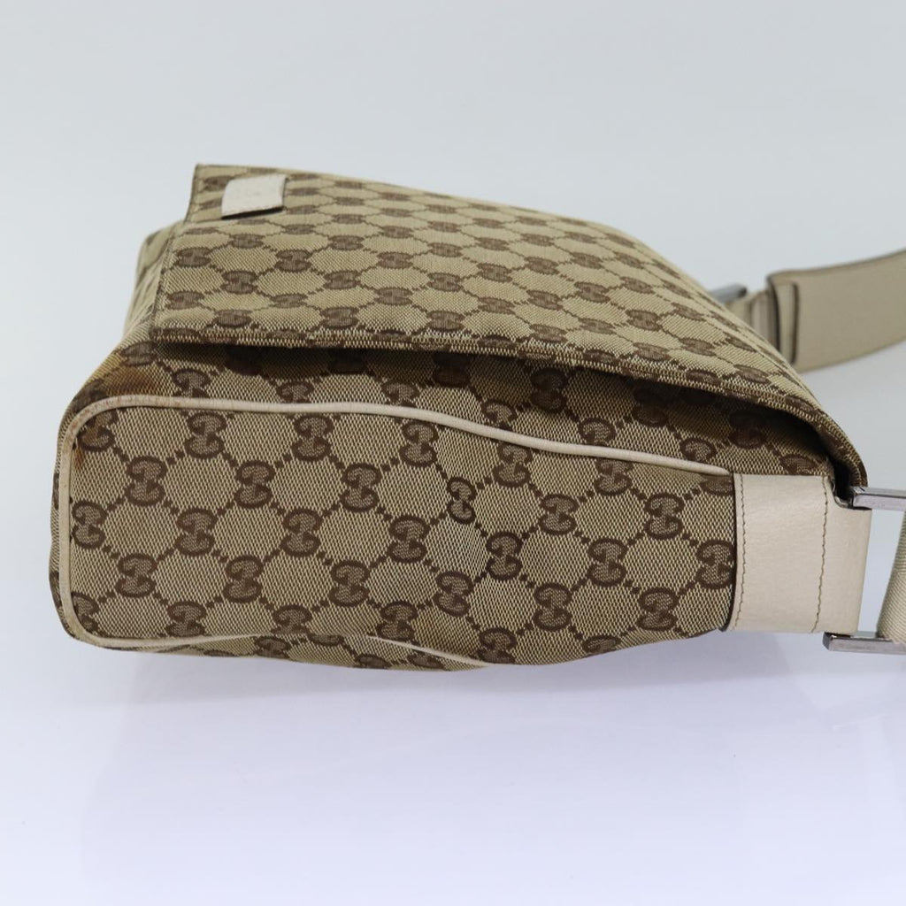 GUCCI GG Canvas Shoulder Bag Beige 146236 75978