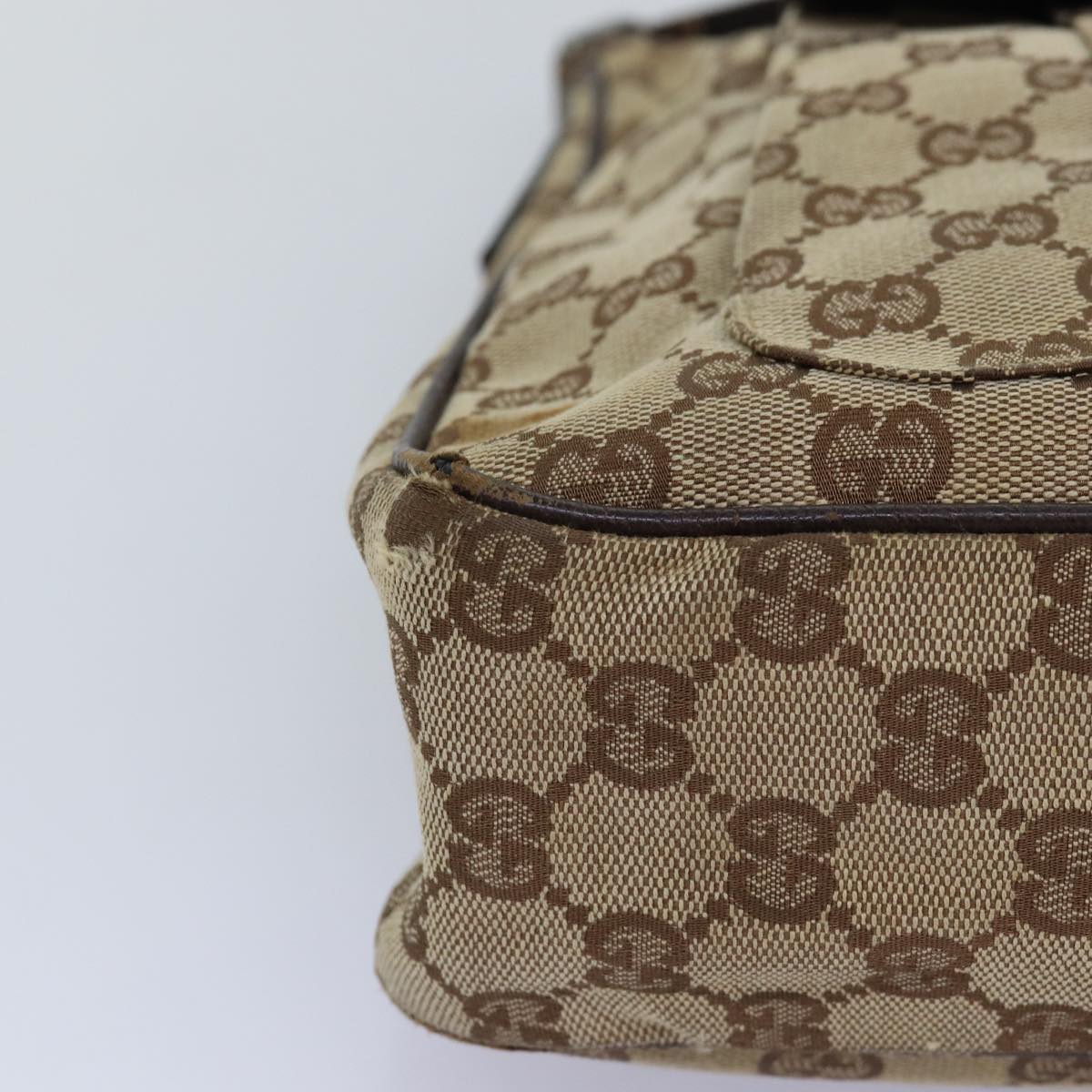 GUCCI GG Canvas Shoulder Bag Beige 131211 75979