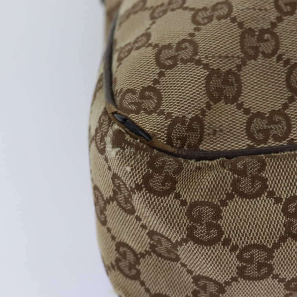 GUCCI GG Canvas Shoulder Bag Beige 131211 75979