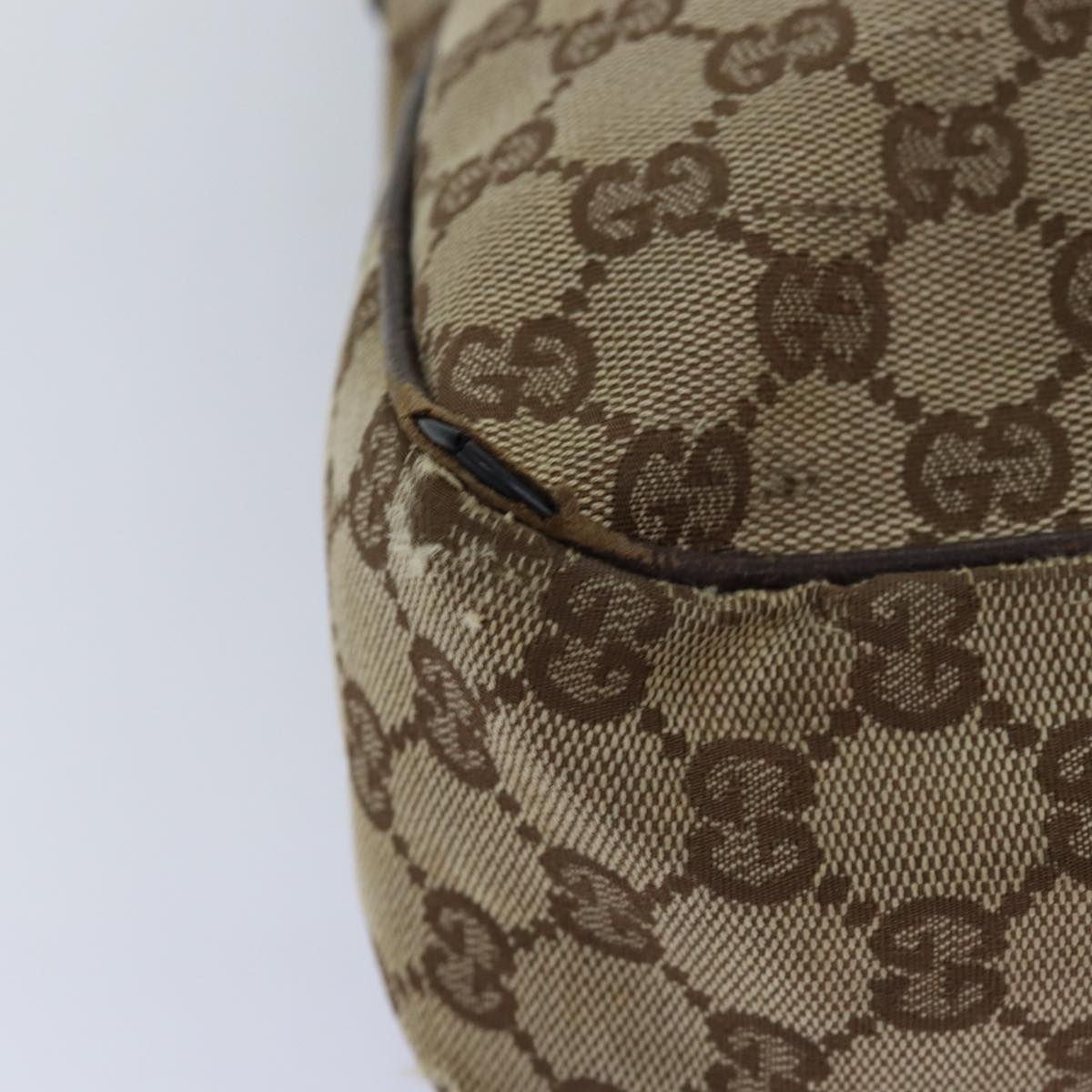 GUCCI GG Canvas Shoulder Bag Beige 131211 75979