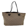 GUCCI GG Canvas Tote Bag Beige 120838 75980