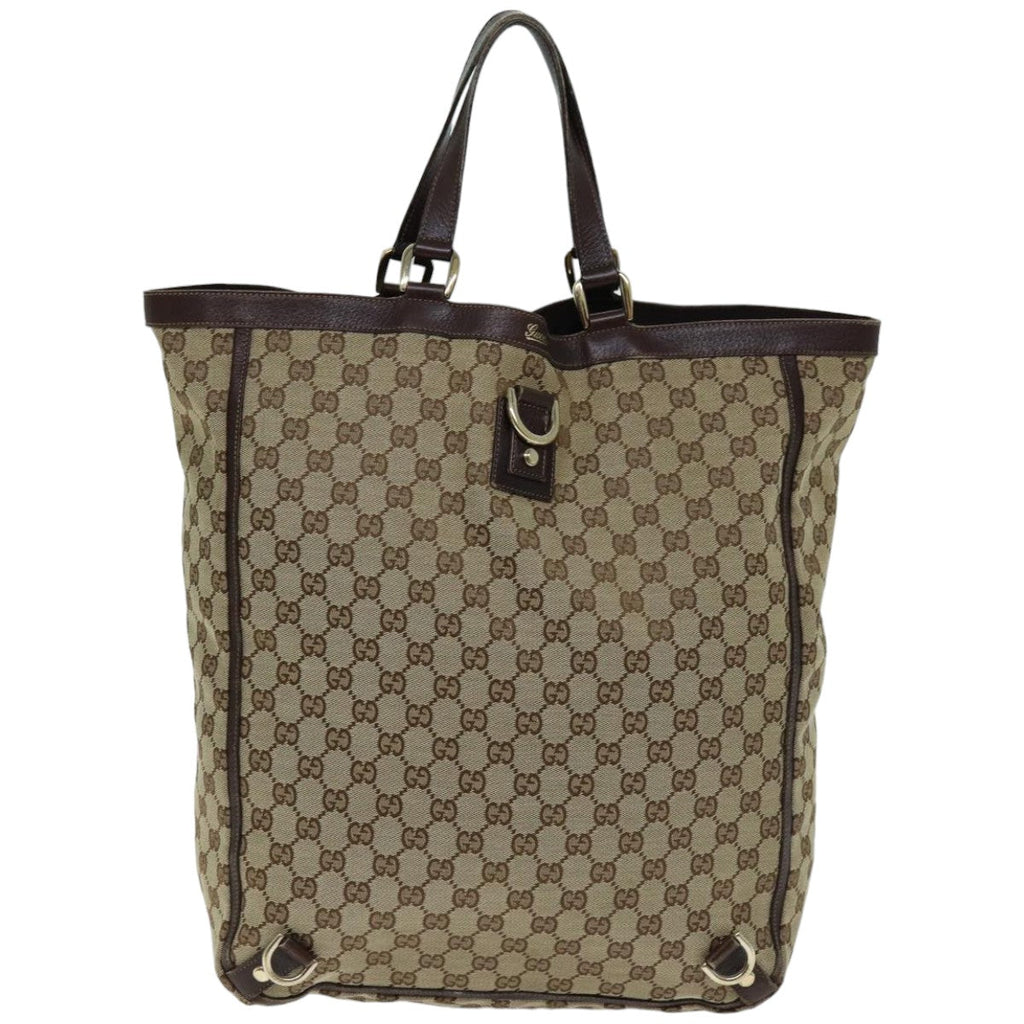 GUCCI GG Canvas Tote Bag Beige 130733 75981