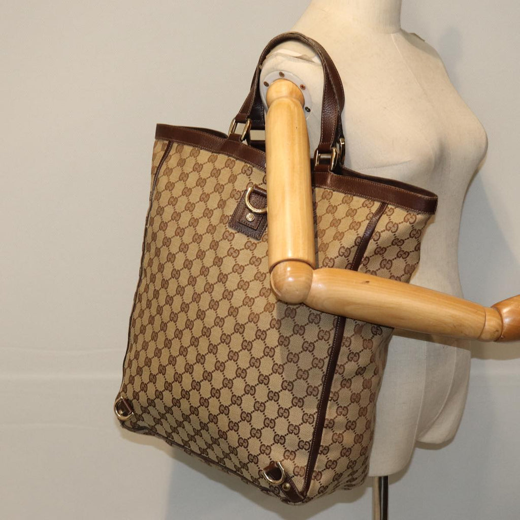 GUCCI GG Canvas Tote Bag Beige 130733 75981