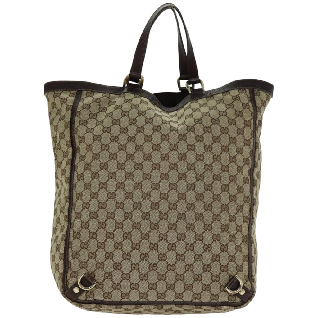 GUCCI GG Canvas Tote Bag Beige 130733 75981