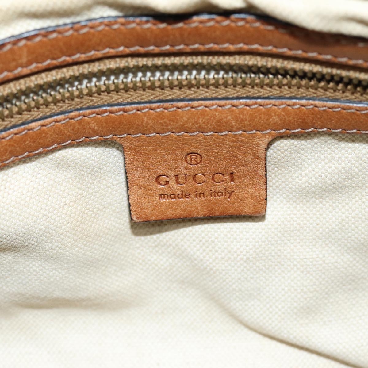 GUCCI GG Canvas Web Sherry Line Hand Bag 2way Beige Red Green 353114 75982