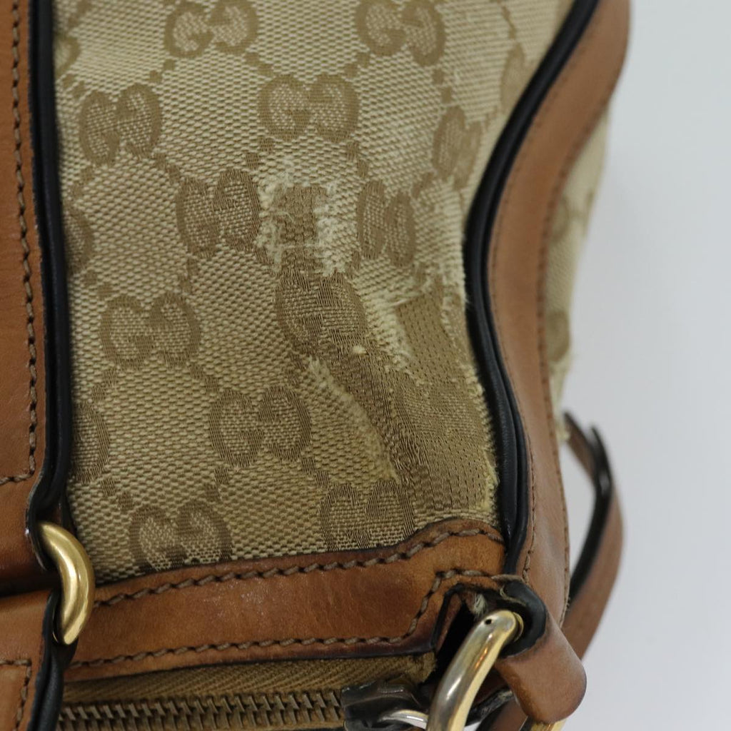 GUCCI GG Canvas Web Sherry Line Hand Bag 2way Beige Red Green 353114 75982