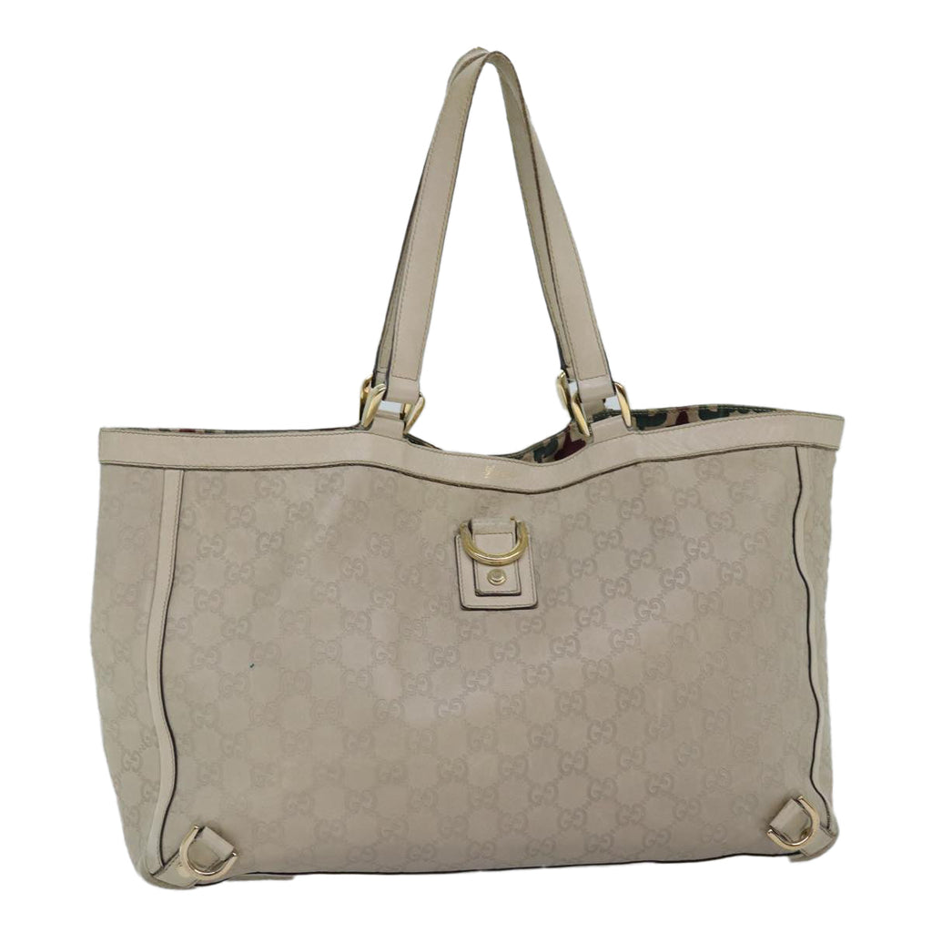 GUCCI GG Canvas Guccissima Tote Bag Beige 141472 75985