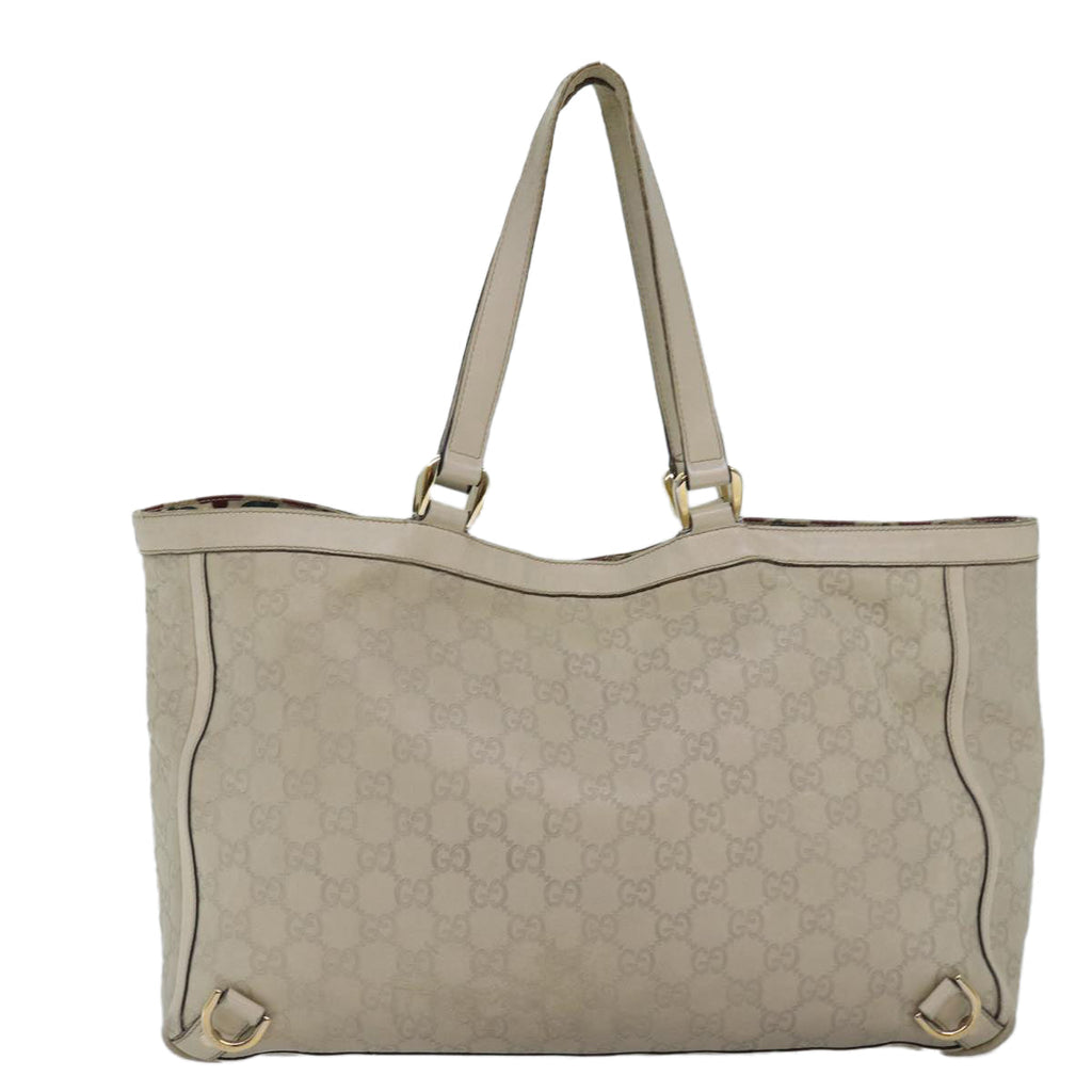 GUCCI GG Canvas Guccissima Tote Bag Beige 141472 75985
