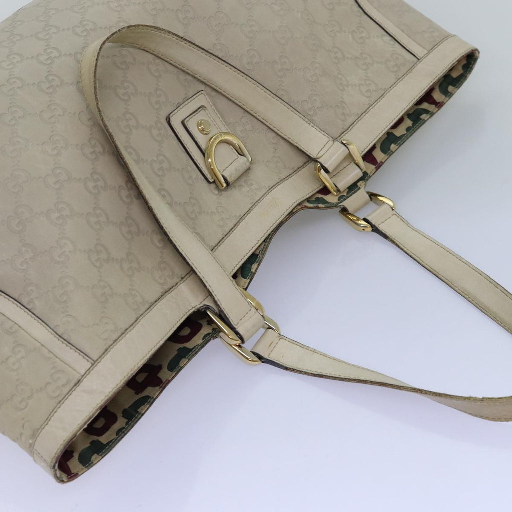 GUCCI GG Canvas Guccissima Tote Bag Beige 141472 75985