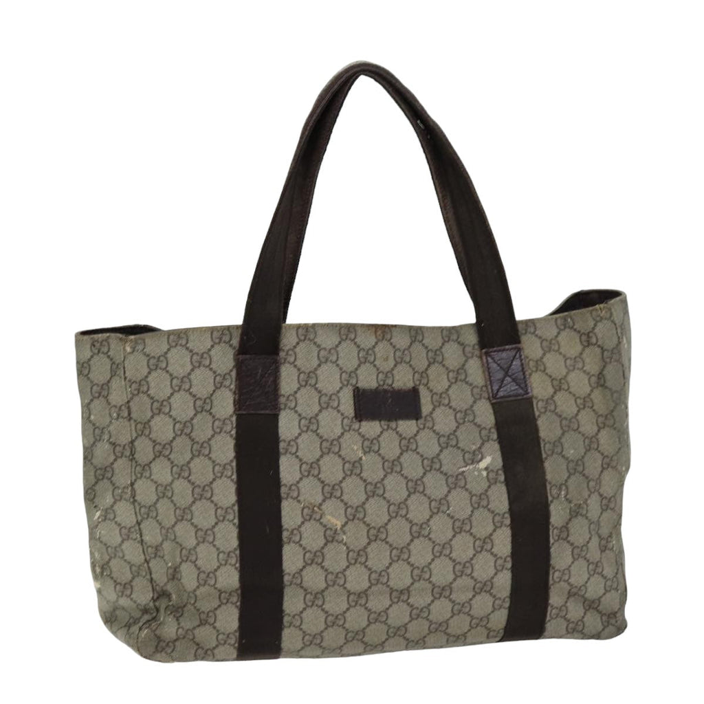 GUCCI GG Supreme Tote Bag PVC Beige 141624 75986