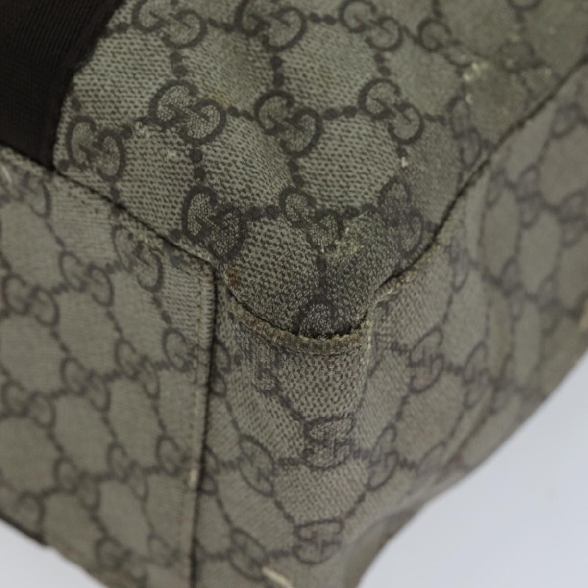 GUCCI GG Supreme Tote Bag PVC Beige 141624 75986