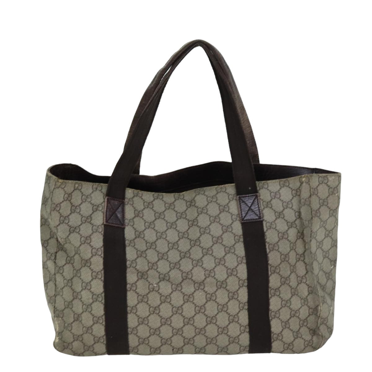 GUCCI GG Supreme Tote Bag PVC Beige 141624 75986